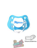CHUPETE AZUL PERSONALIZADO CON NOMBRE - 0 a 6 meses