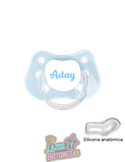 CHUPETE AZUL BEBÉ PERSONALIZADO CON NOMBRE - 0 a 6 meses