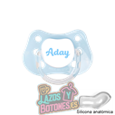 CHUPETE AZUL BEBÉ PERSONALIZADO CON NOMBRE - 0 a 6 meses