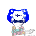 CHUPETE AZUL MARINO PERSONALIZADO CON NOMBRE - 0 a 6 meses