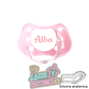 CHUPETE ROSA BEBÉ PERSONALIZADO CON NOMBRE - 0 a 6 meses