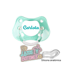 CHUPETE VERDE AGUA PERSONALIZADO CON NOMBRE - 0 a 6 meses