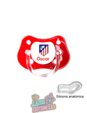 CHUPETE PERSONALIZADO ATLÉTICO DE MADRID NOMBRE