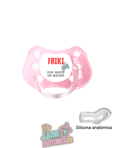 CHUPETE PERSONALIZADO -  FRIKI POR PARTE DE... - 0 a 6 meses