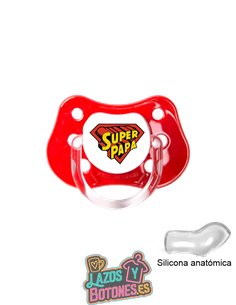 CHUPETE PERSONALIZADO - SUPER PAPÁ  - 0 a 6 meses
