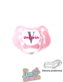 CHUPETE PERSONALIZADO NOMBRE E INICIAL - 0 a 6 meses