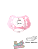 CHUPETE PERSONALIZADO PRINCESA NOMBRE - 0 a 6 meses
