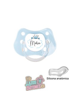 CHUPETE PERSONALIZADO PRINCESA O PRÍNCIPE NOMBRE - 0 a 6 meses