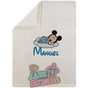 MANTA BORDADA - MICKEY NUBE Y NOMBRE