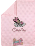 MANTA PERSONALIZADA - MINNIE NUBE Y NOMBRE
