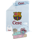PACK BEBE BORDADA - ESCUDO BARÇA Y NOMBRE
