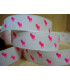  Ralph Lauren blanco/fucsia 22mm | Cinta grosgrain