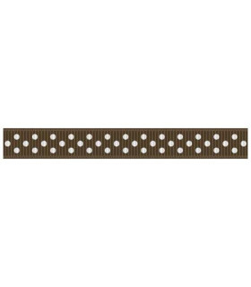  Grosgrain Lunares Marrón/blanco 9mm