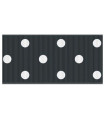  Lunares grandes negro/blanco 22mm