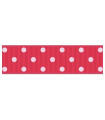  Lunares grandes rojo/blanco 22mm